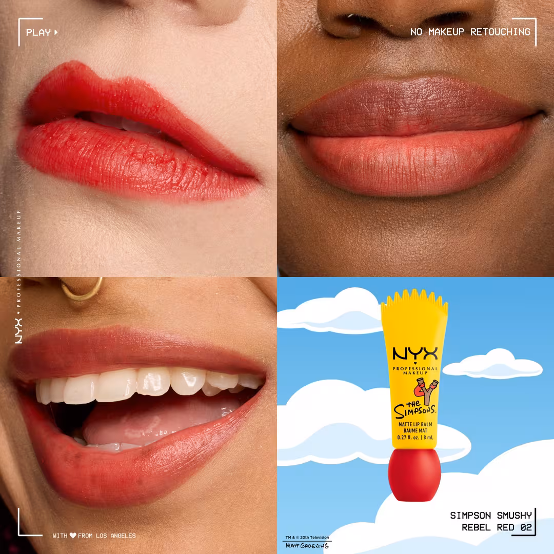 NYX Professional Makeup  Simpsons Collab Smushy Matte Lip Balm - Rebel Red