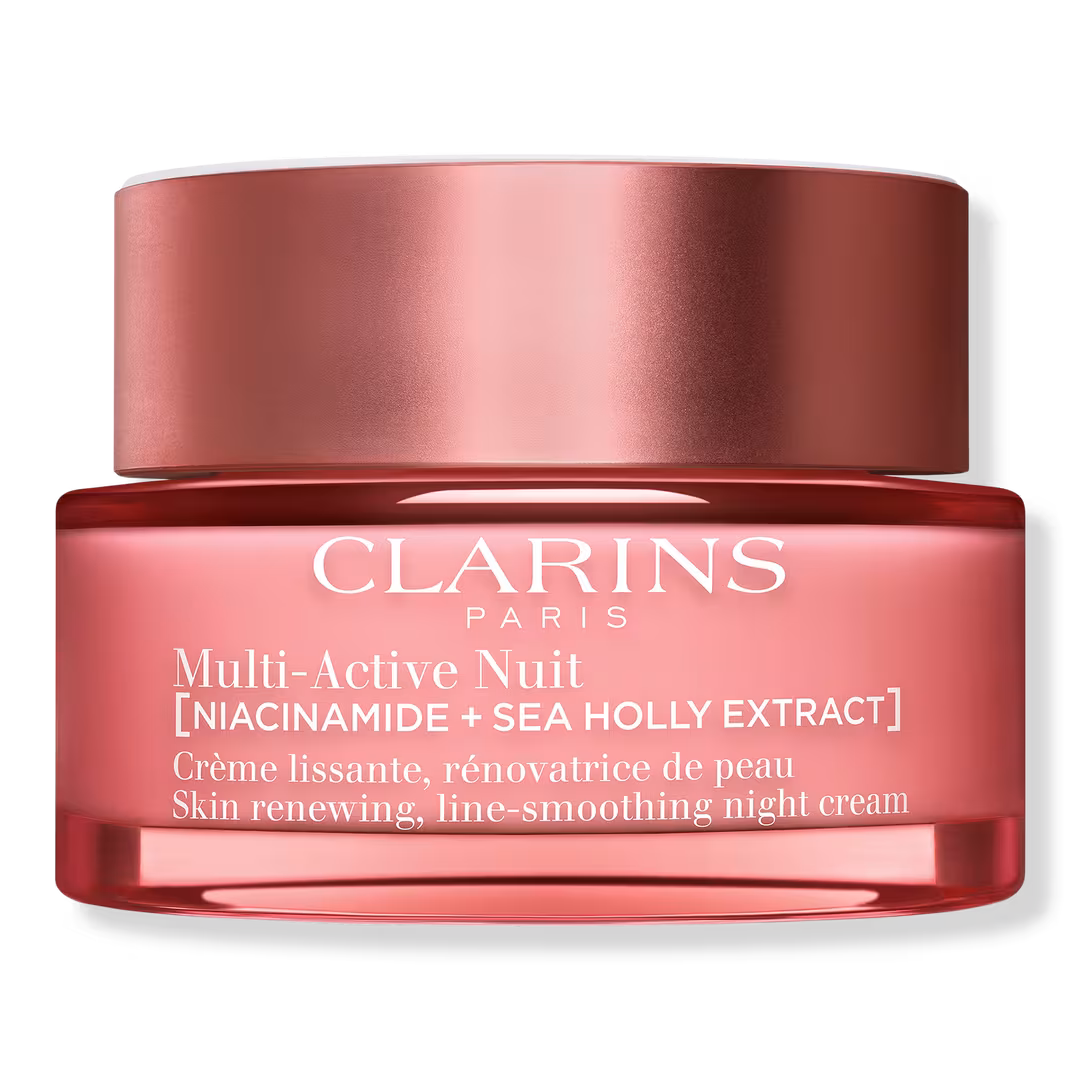 Clarins  Multi-Active Night Moisturizer for Lines, Pores, Glow with Niacinamide