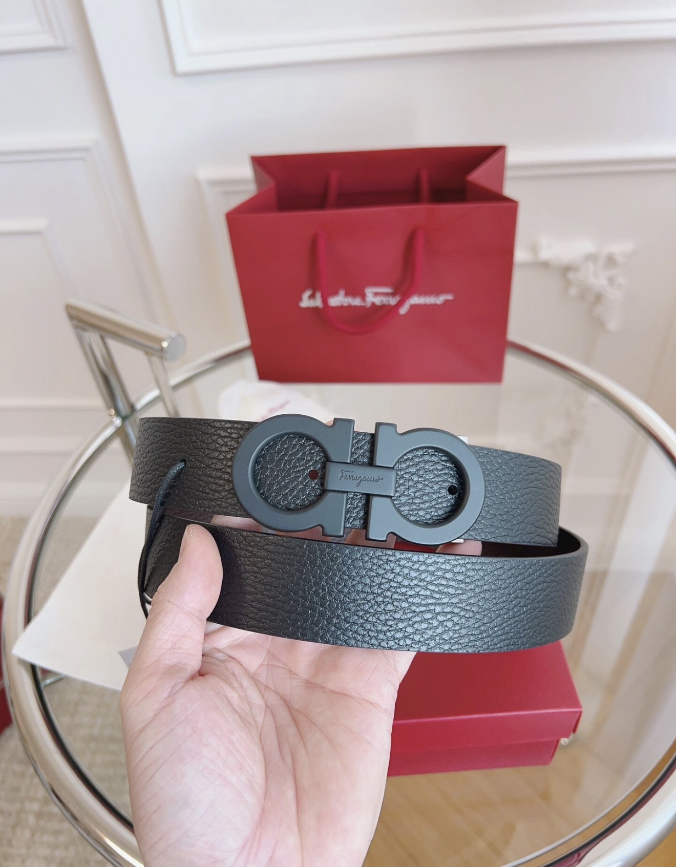 Ferragamo Belt-4CM - CCSHOES