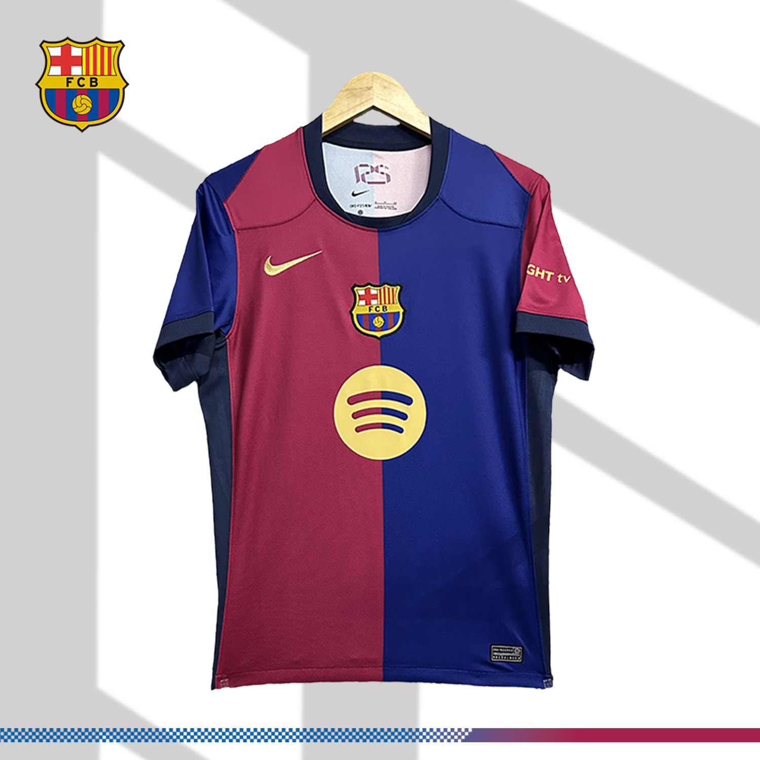 2024/2025 Barcelona New Advertising Home Football Jersey (Fan Edition)