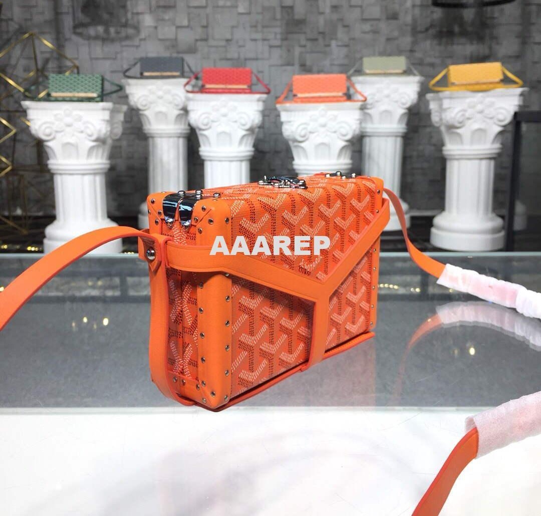 Replica Goyard MINA08PMLTY01CL01P Minaudière Trunk Bag Orange