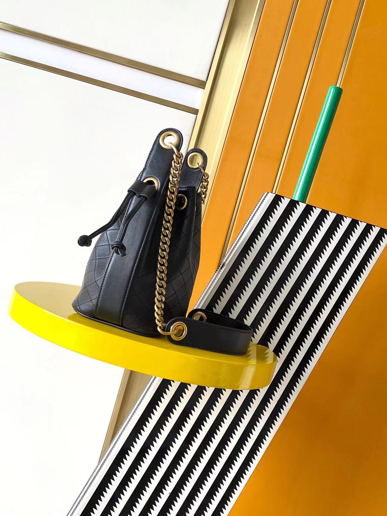 Saint Laurent YSL Cassandre Quilted Buck Bag Black Top Quality