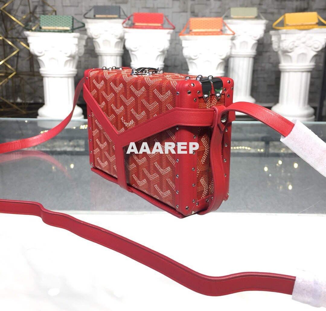 Replica Goyard MINA08PMLTY01CL01P Minaudière Trunk Bag Red