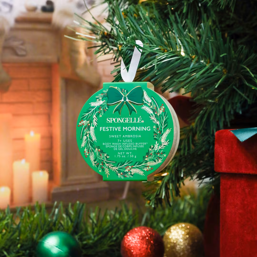 SPONGELLE  Festive Morning Body Wash Infused Buffer