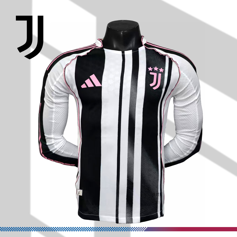 2025/2026 Juventus Home Football Shirt (Player Long Sleeve)