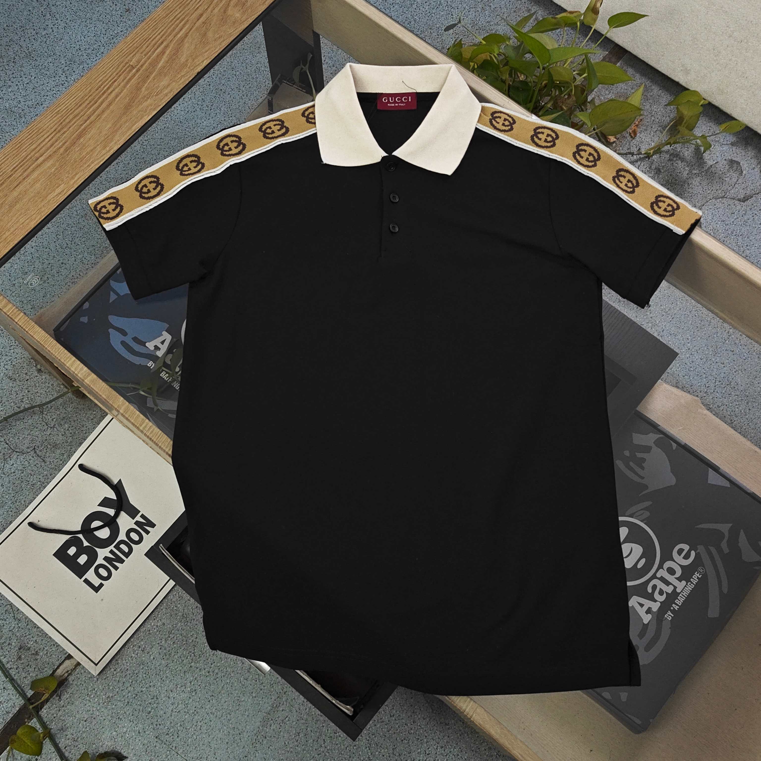 Gucci Interlocking G Stripe Polo Shirt