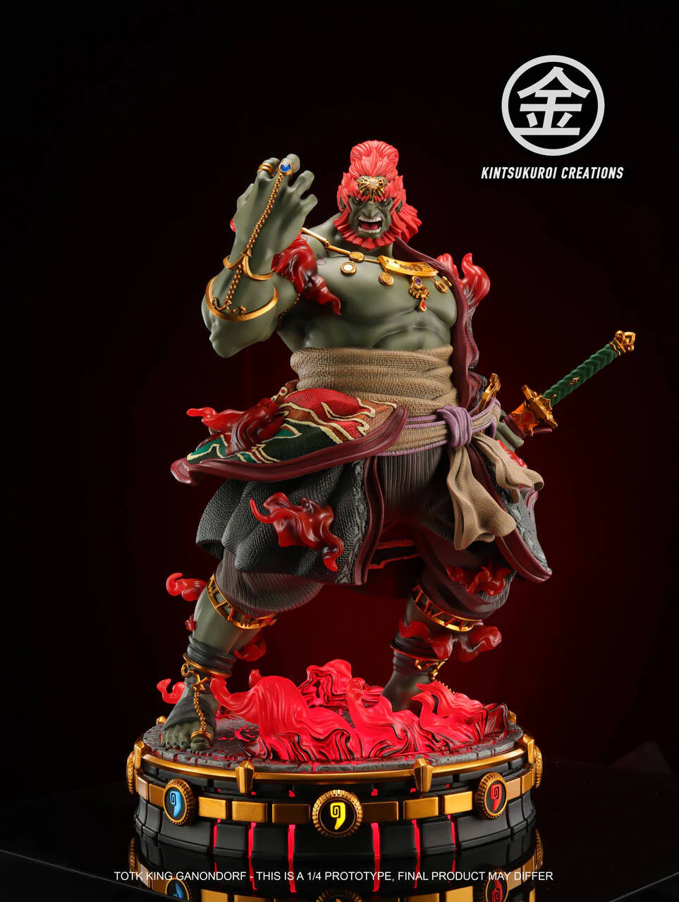 Legend of Zelda - King Ganondorf TOTK | 1:4 Resin Statue | by Kintsukuroi Creations Studio