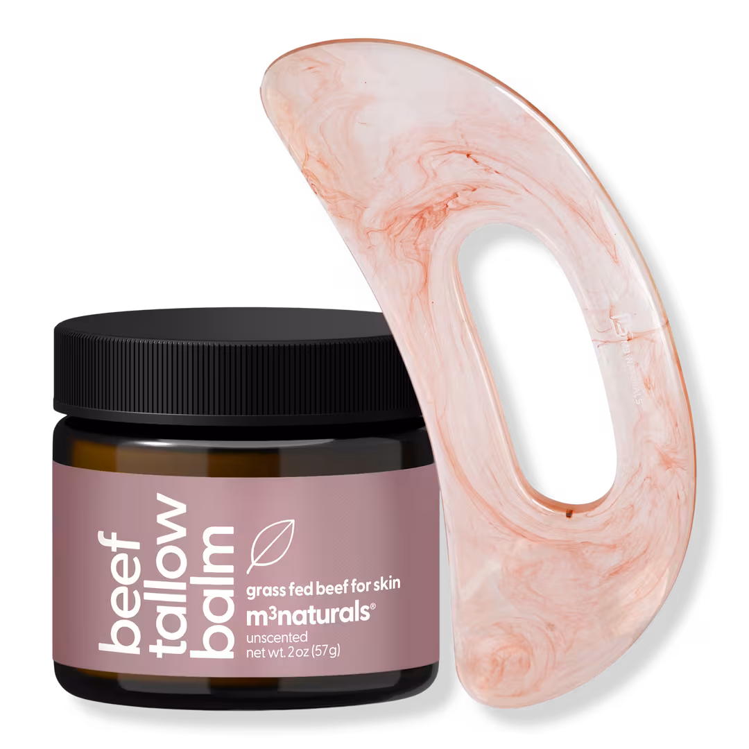 M3  Unscented Beef Tallow Balm + Body Gua Sha Set