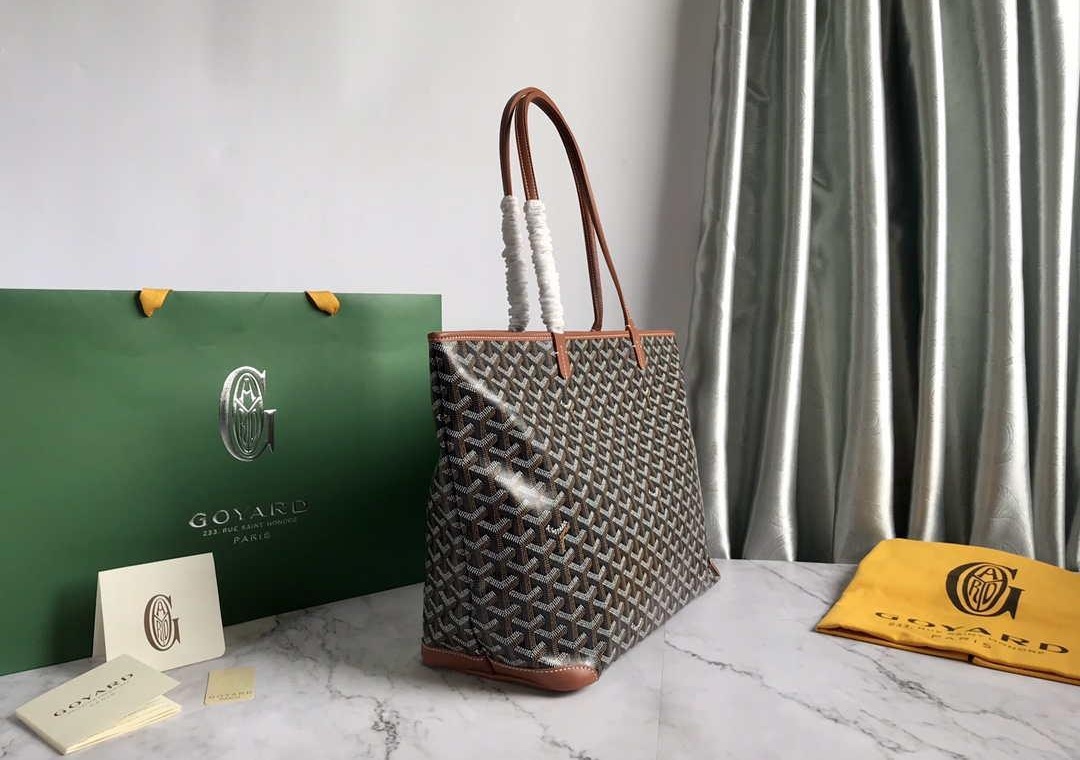 Replica Goyard MMLTY01CL03P Artois MM Bag Brown Black