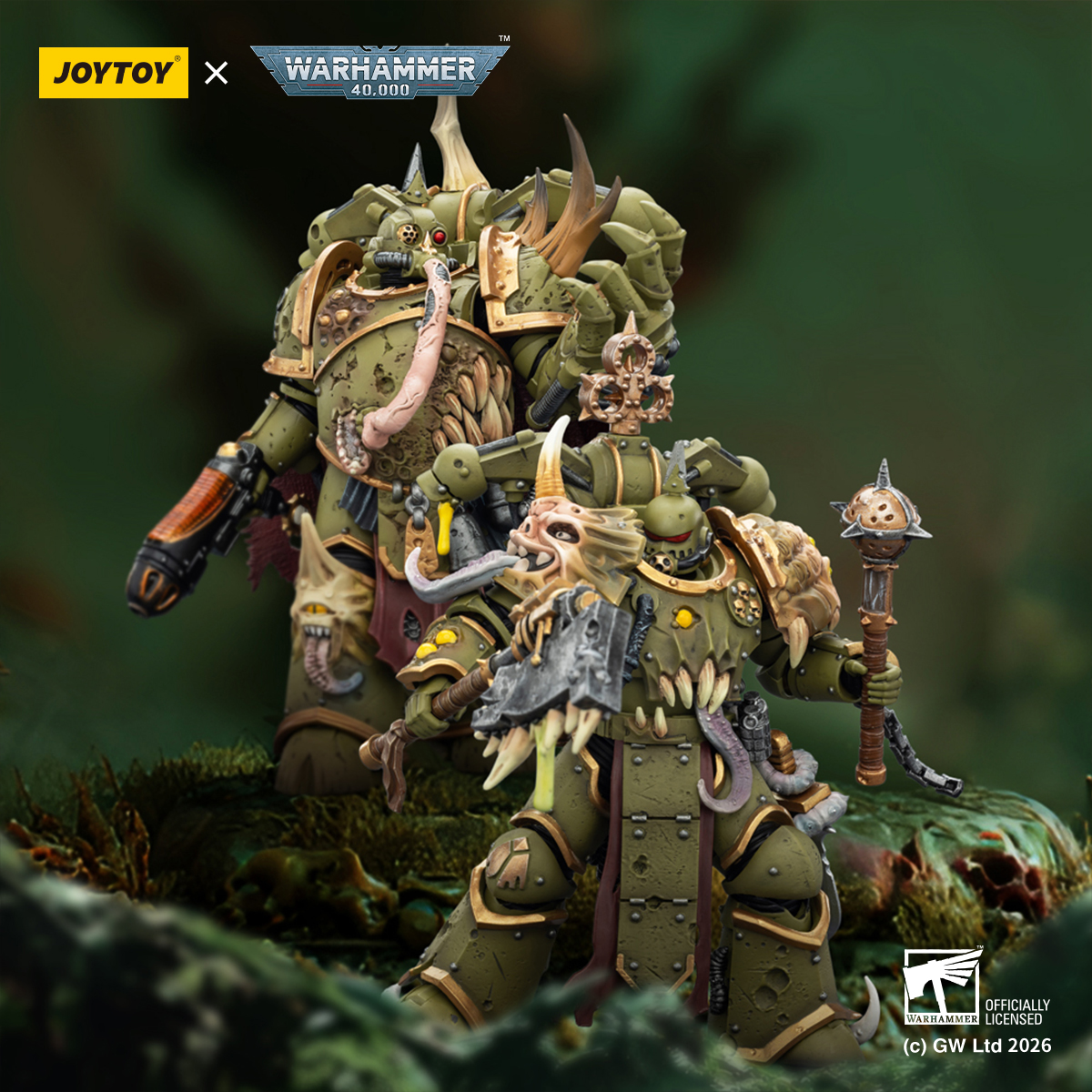 JOYTOY Warhammer 40k 1: 18 Death Guard Plague Marines - JOYTOY WORLD