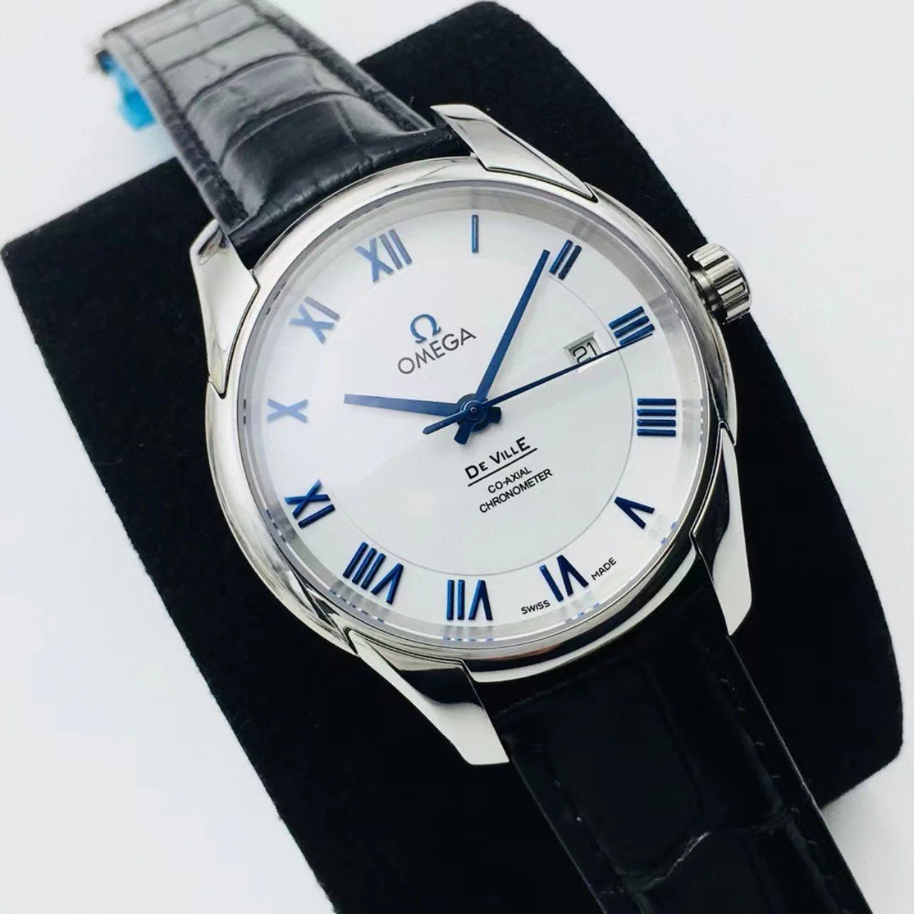 Omega Watch DEVILLE HOUR VISION CO-AXIAL WHITE DIAL LEATHER