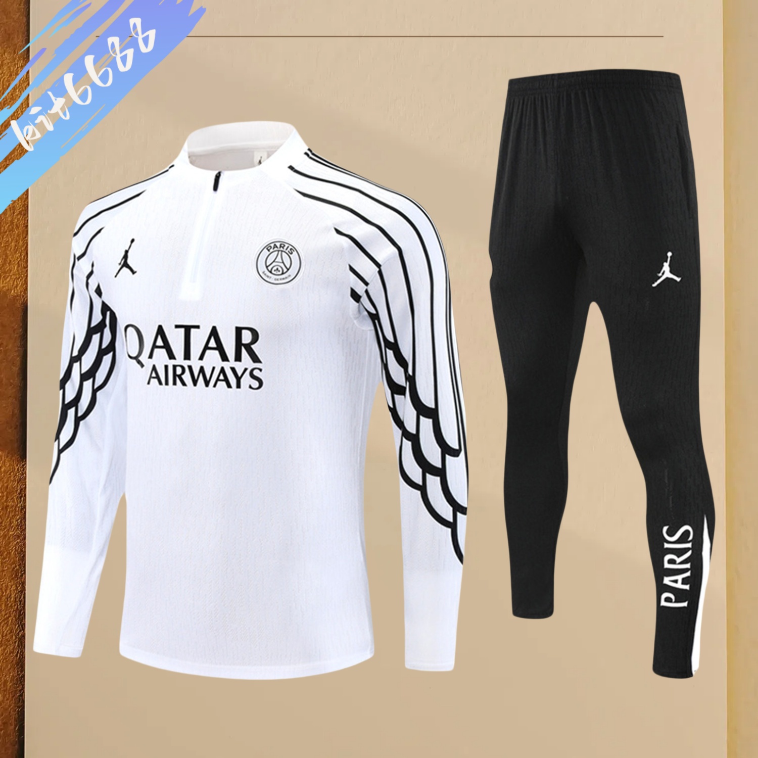 2025/2026 PSG Paris Saint-Germain Kids Half Zip Training Clothes (Kids Kit)