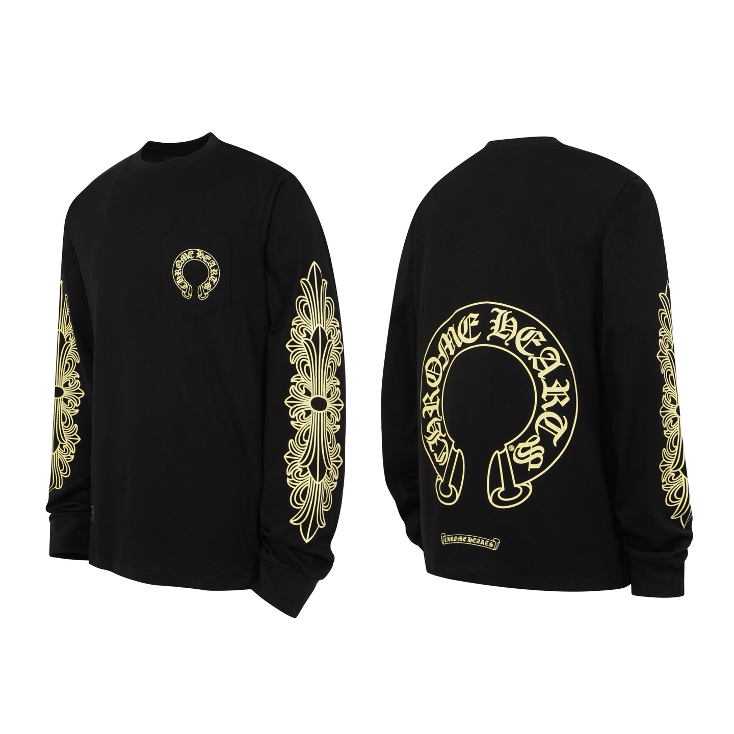 Crocodile Heart Sanskrit Hoof Print Long Sleeve T-Shirt