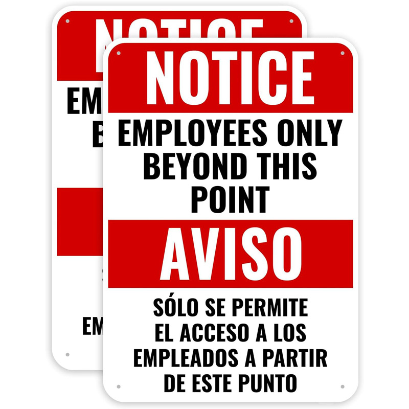 Directly supplied by cross-border manufacturers for employees, bilingual Spanish signs, aluminum reflective signs
