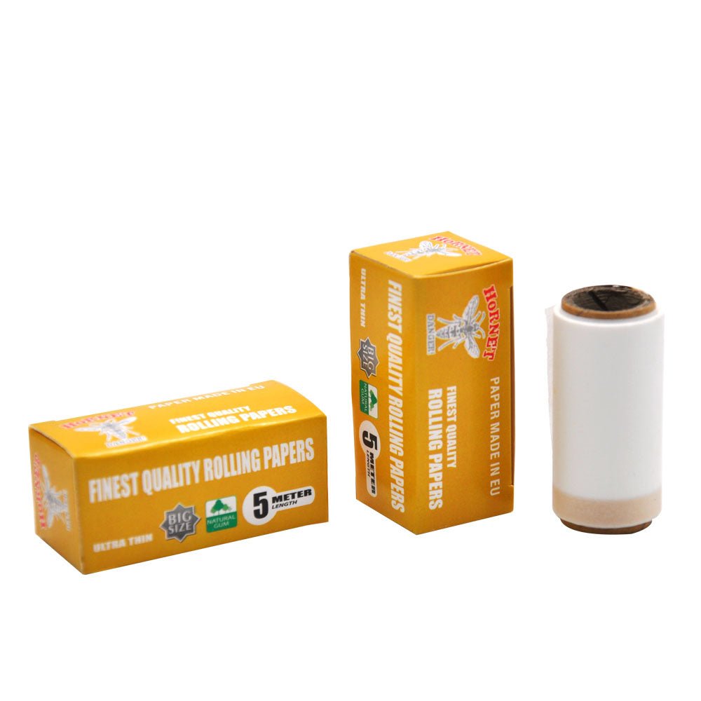 Hornet 5m Natural Unrefined Organic Rolling Paper Box of 24 Rolls
