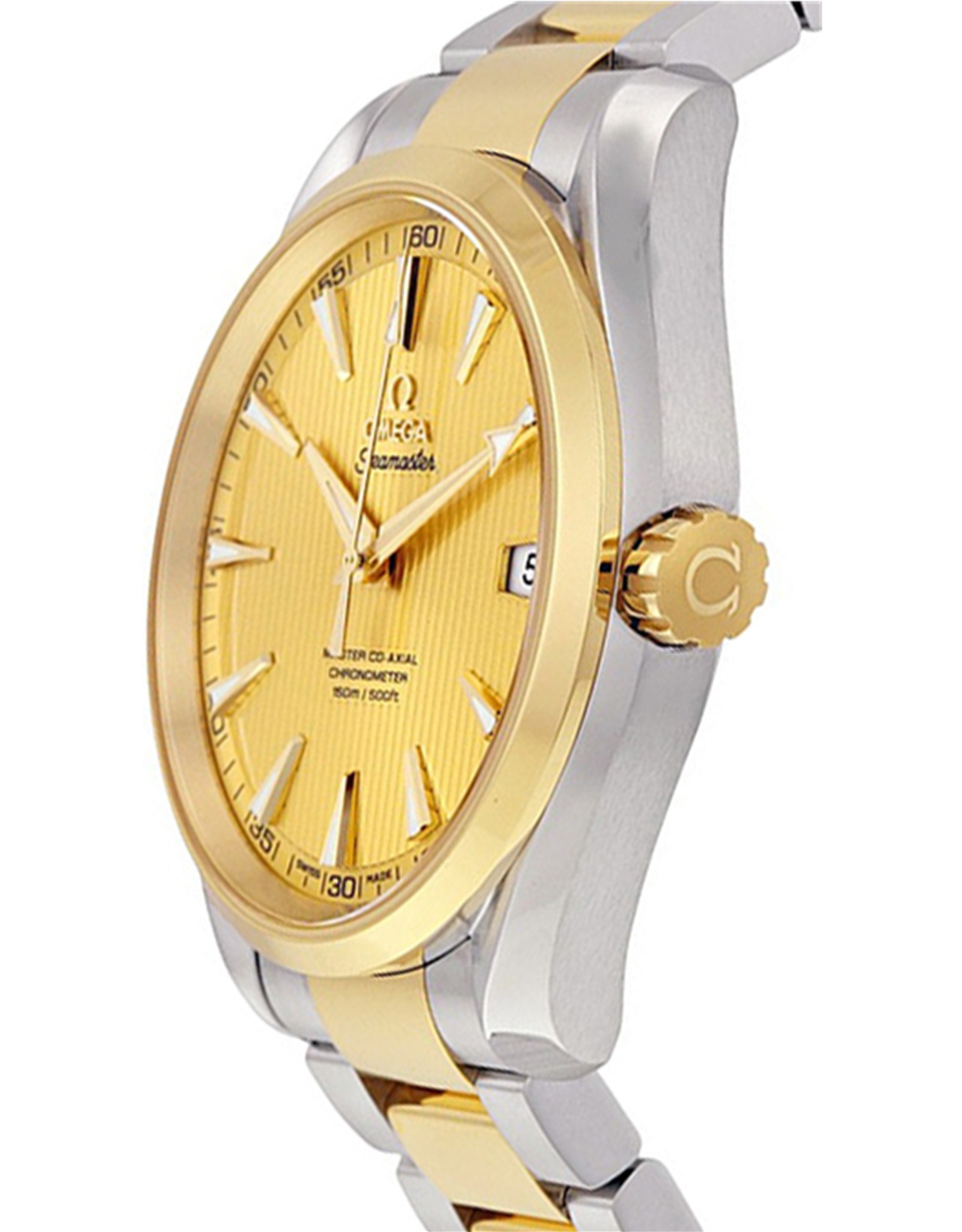Replica Omega Seamaster Champagne Dial with Teak Pattern 231.20.42.21.08.001 41.5MM