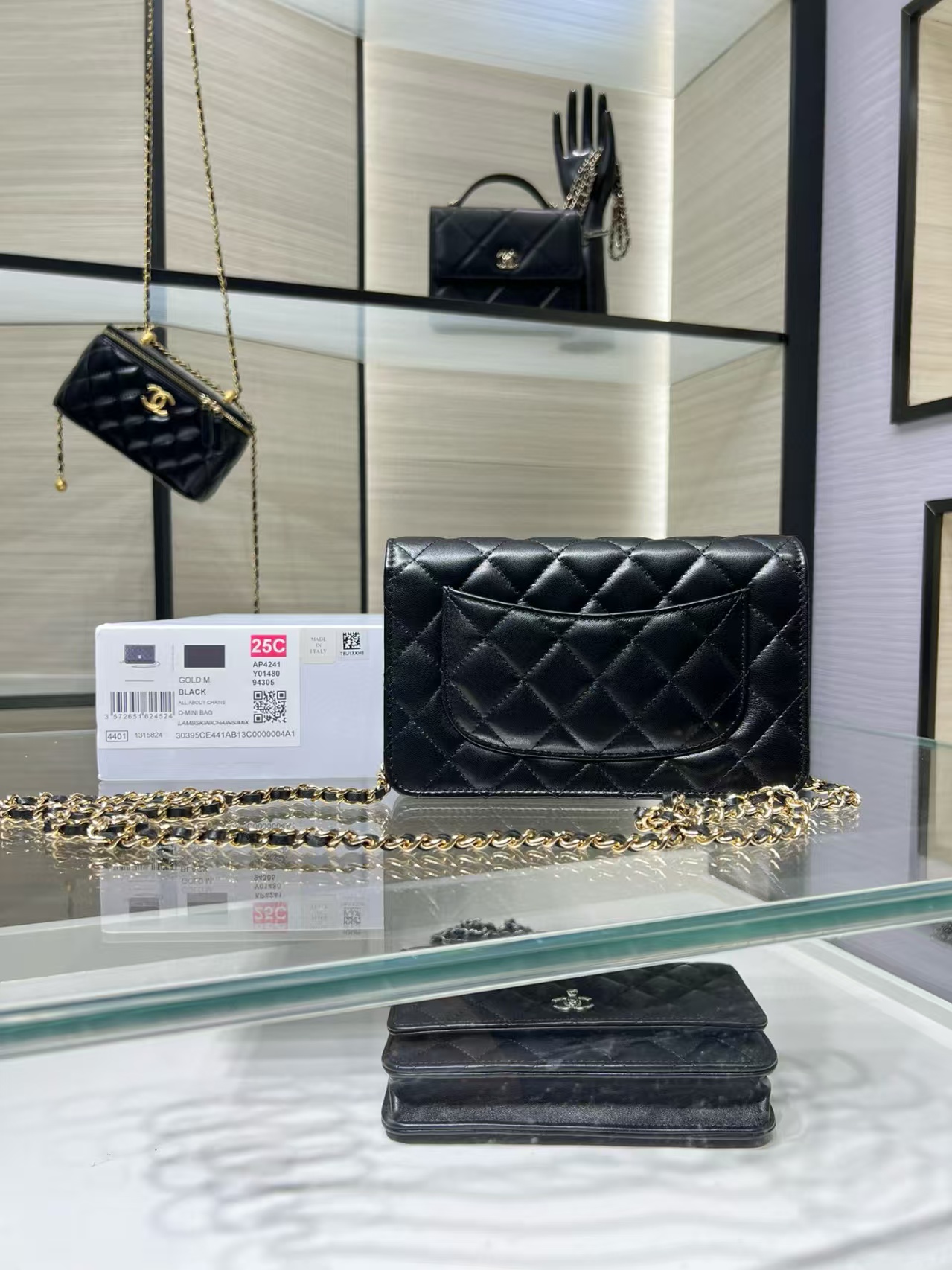 Chanel Lambskin Quilted CC Wallet on Chain