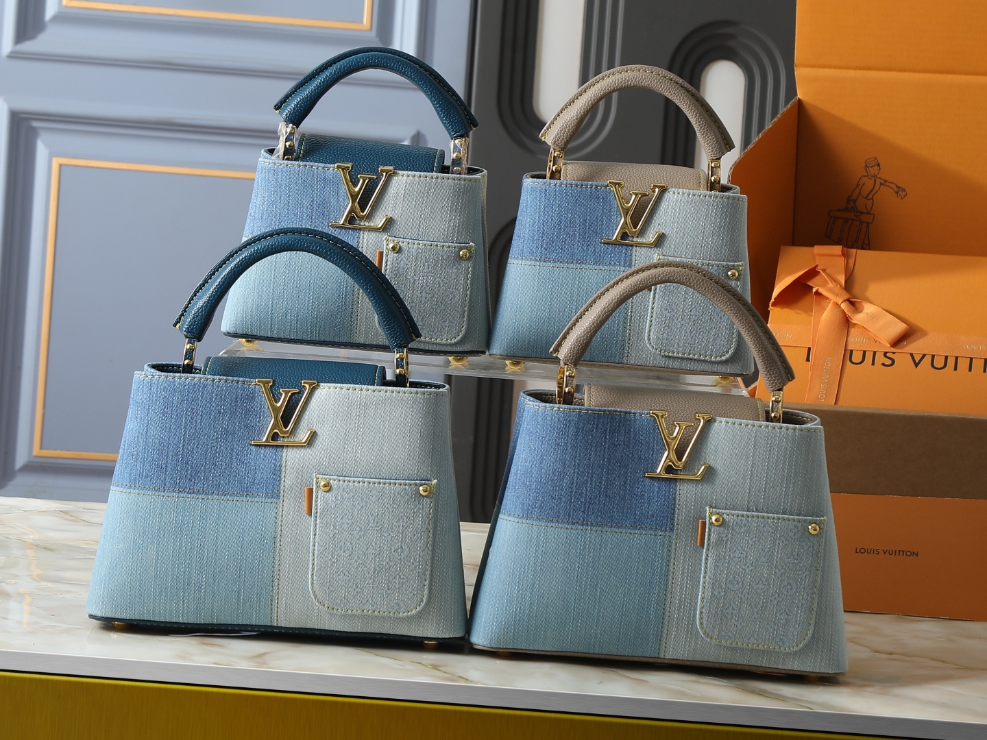 LV Capucines Denim Bag