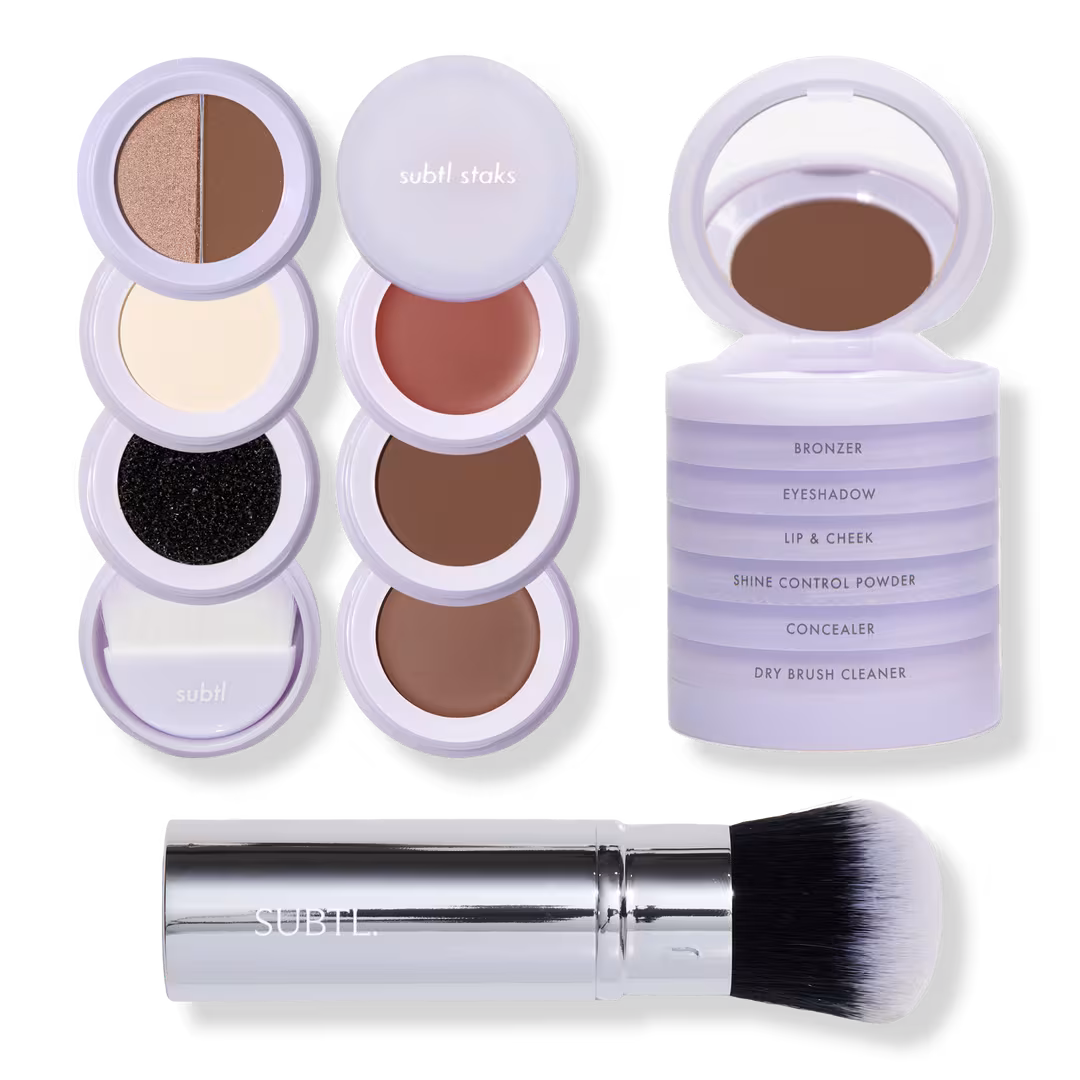SUBTL. Beauty  6-in-1 Full Face Makeup Stack with Retractable Face Brush
