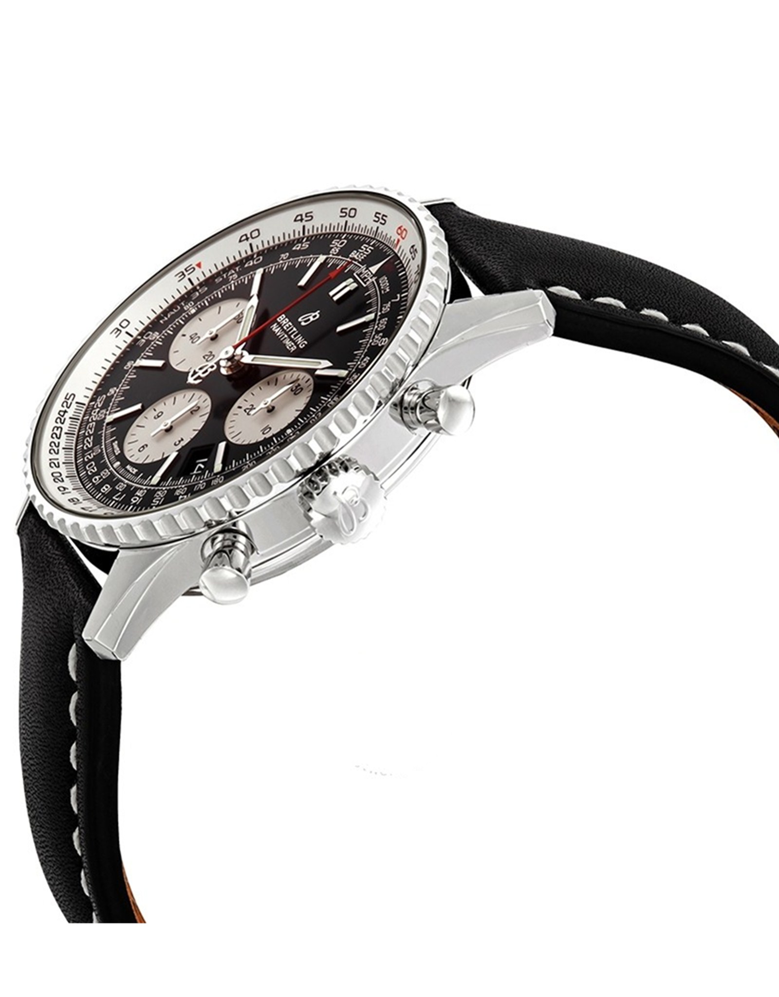 Replica Breitling Navitimer Black Dial Leather Strap AB0121211B1X1