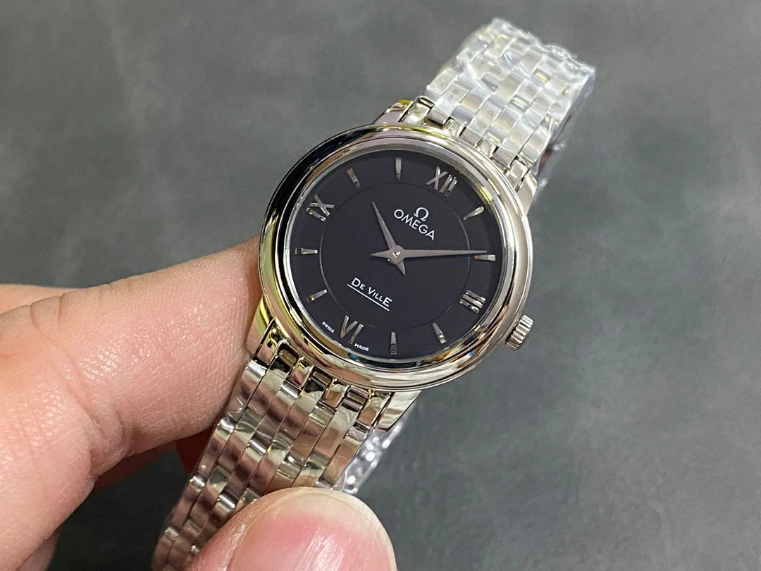 Omega Watch De Ville 27.4mm Silver Black Dial