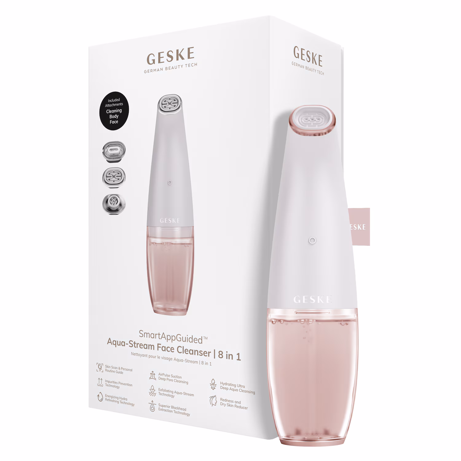 GESKE SmartAppGuided™ Aqua-Stream Face Cleanser | 8 in 1