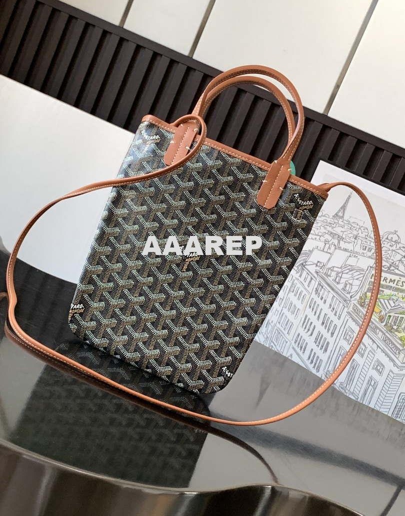 Replica Goyard POICLAPMLTY11CL61P Poitiers Claire Voie Bag Black &Brown