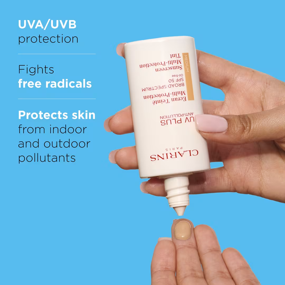 Clarins  UV Plus Anti-Pollution Tinted Face Sunscreen SPF 50