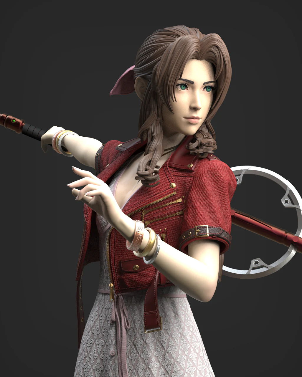 Final Fantasy - Aerith FF7 Remake | Resin Statue | by Solar Studio
