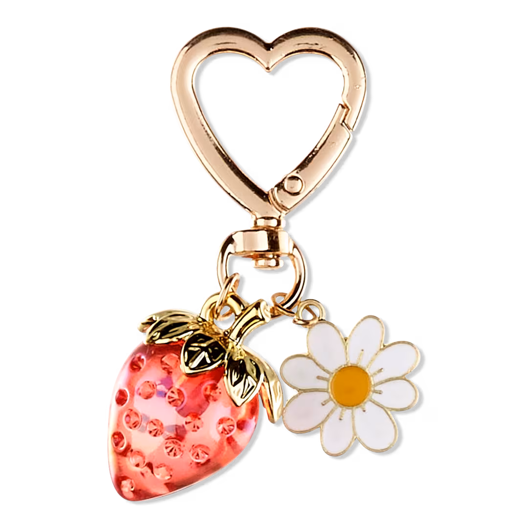 Tartan + Twine  Strawberry Bag Charm/Keychain