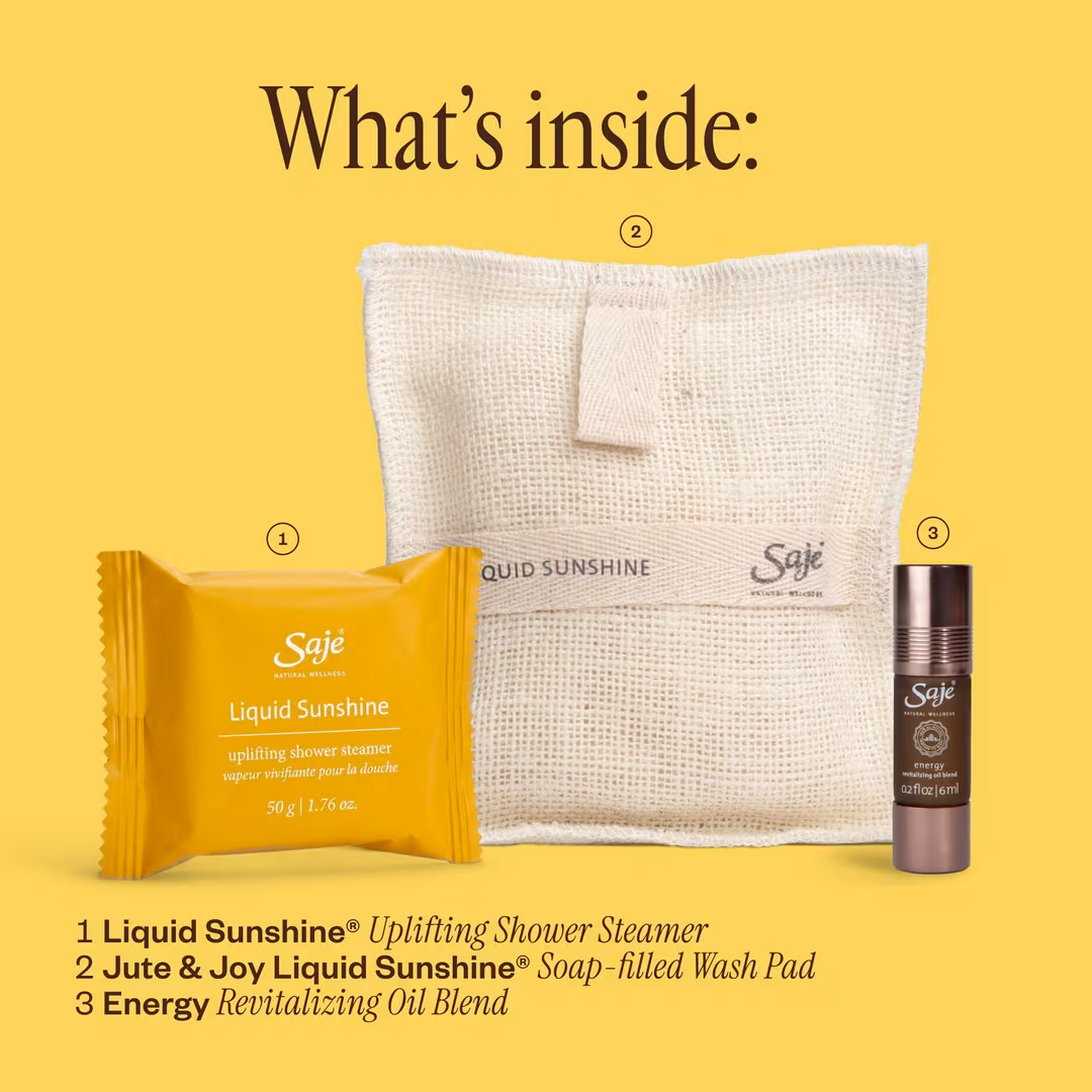 Saje Natural Wellness  Bright Mornings Body Care & Energizing Kit