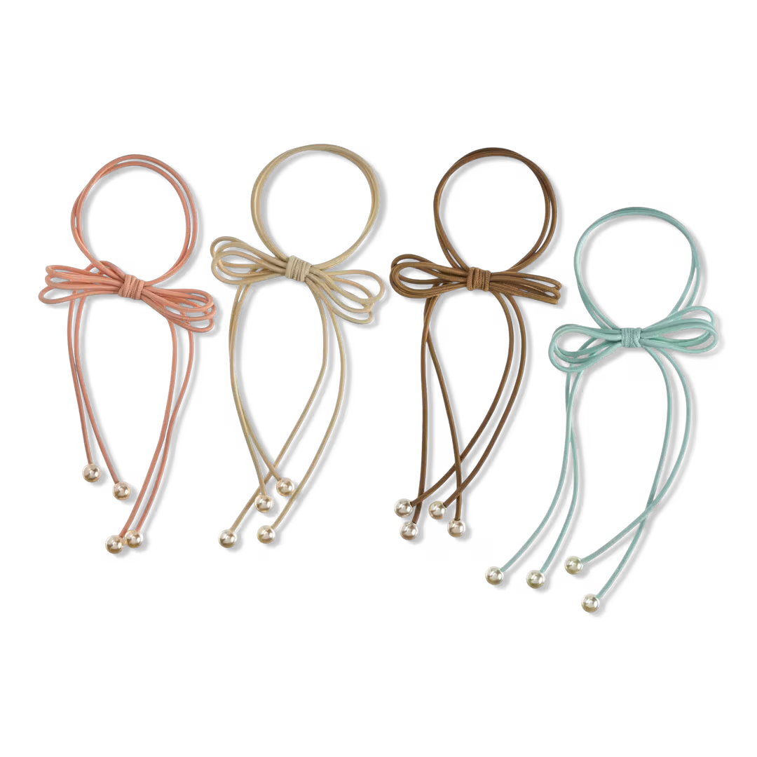 Conair Accessories  Elastics with Bows and Faux Pearls