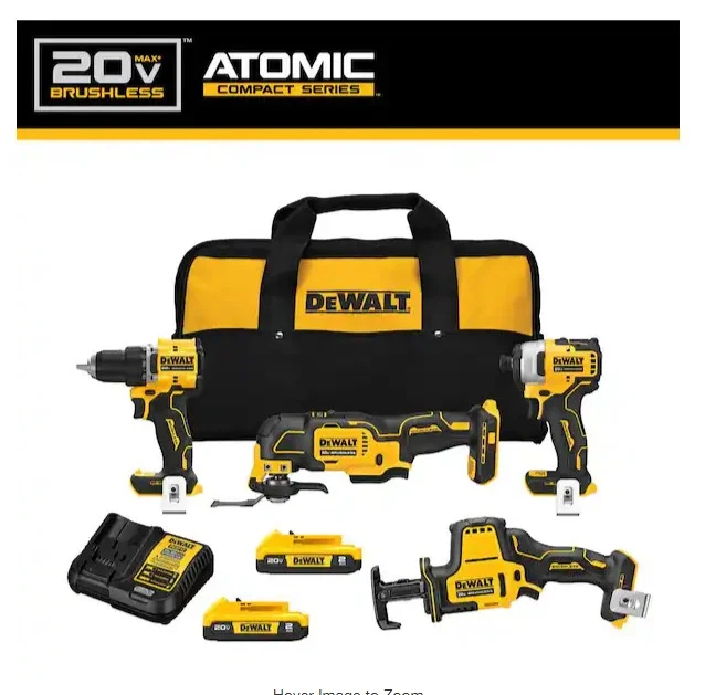 DEWALT 20V MAX* XR 4-Tool Combo Kit