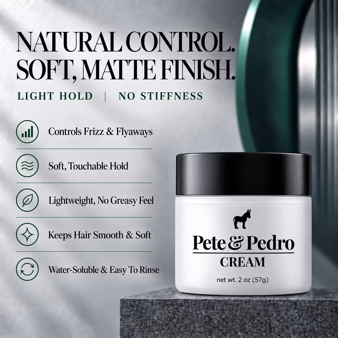 Pete & Pedro  Hair Cream With Light Hold Low Shine