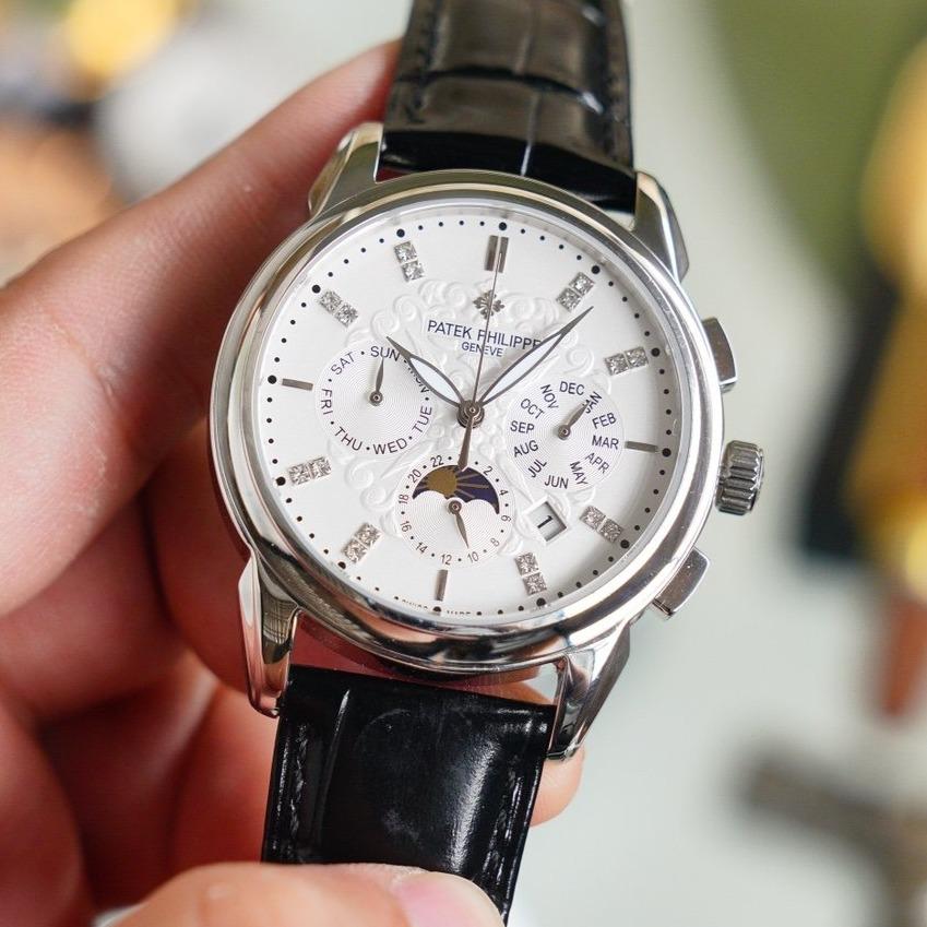 PATEK Watch ANNUAL CALENDAR 42MM MOONPHASE LEATHER STRAP