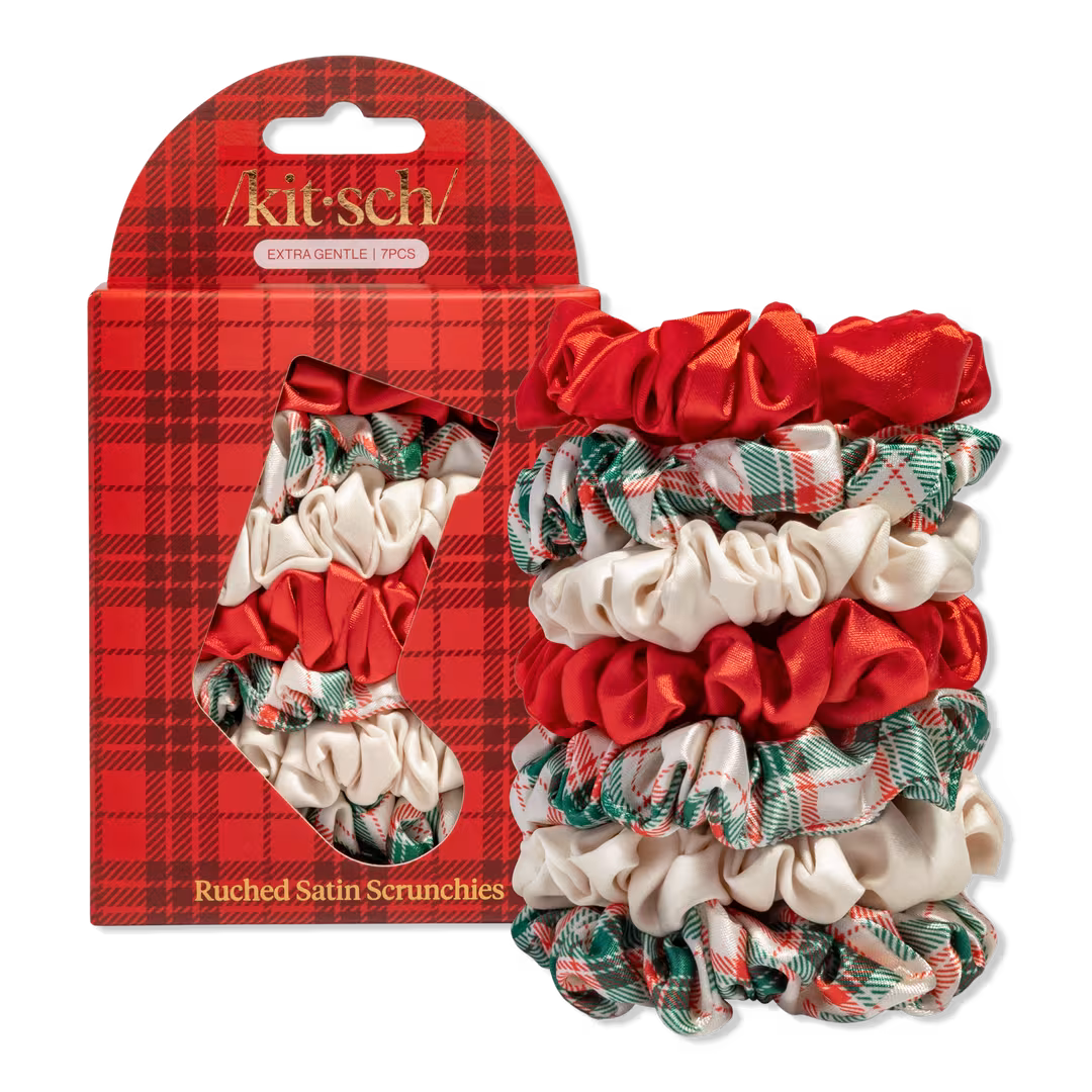 Kitsch  Ruched Satin Scrunchies