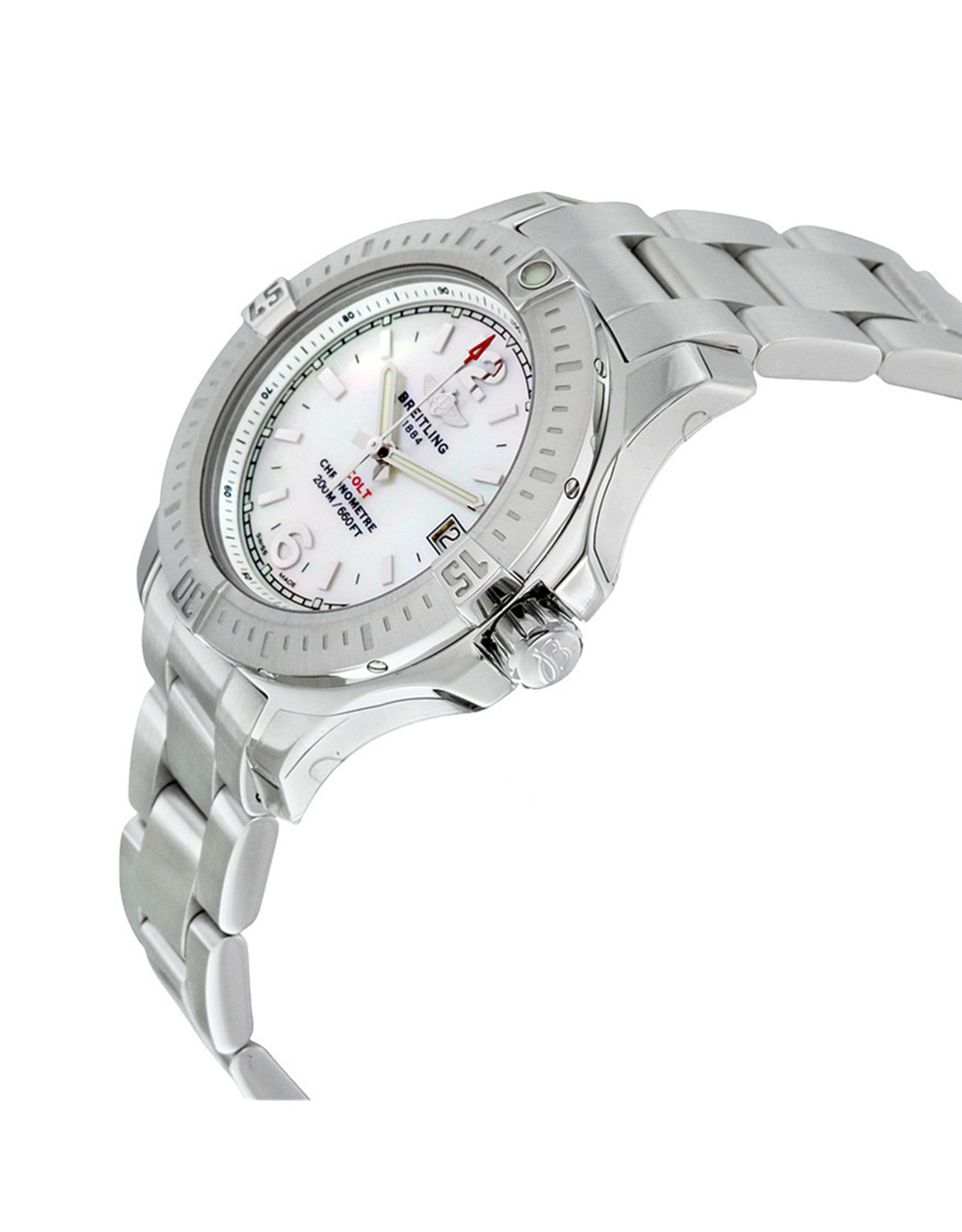 Replica Breitling Colt Mother of Pearl Dial Stainless Steel A7738811 A770SS
