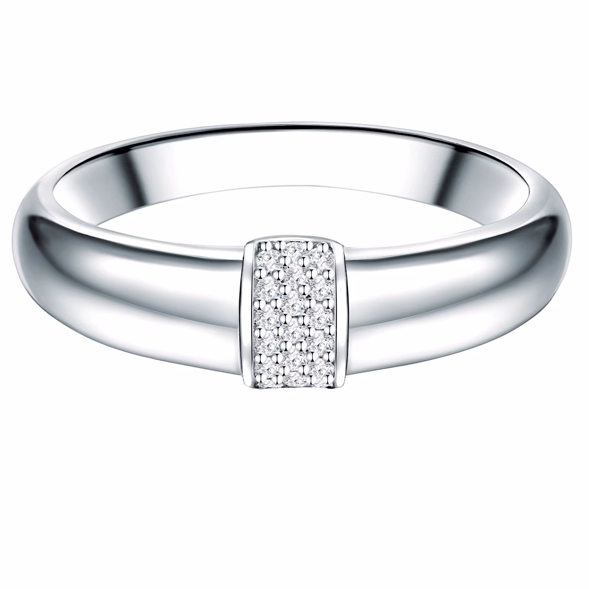 Ring Sterling Silber Zirkonia in Silber