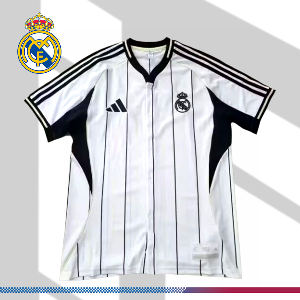 2025/2026 Real Madrid Casual Baseball Style Sports Jersey (Fans)
