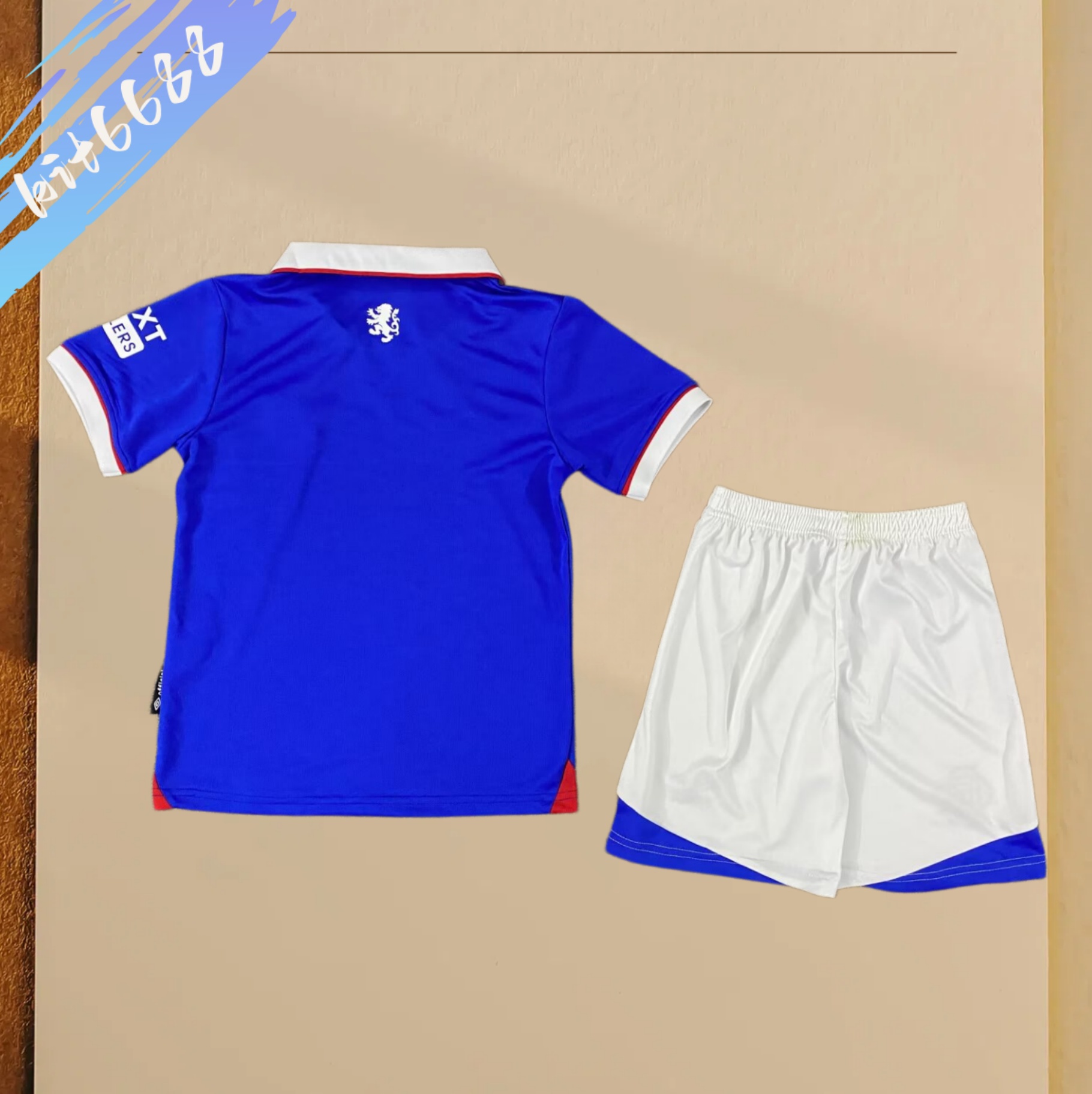 2025/2026 Glasgow Rangers home Football shirt (Adult Kids Kit socks）