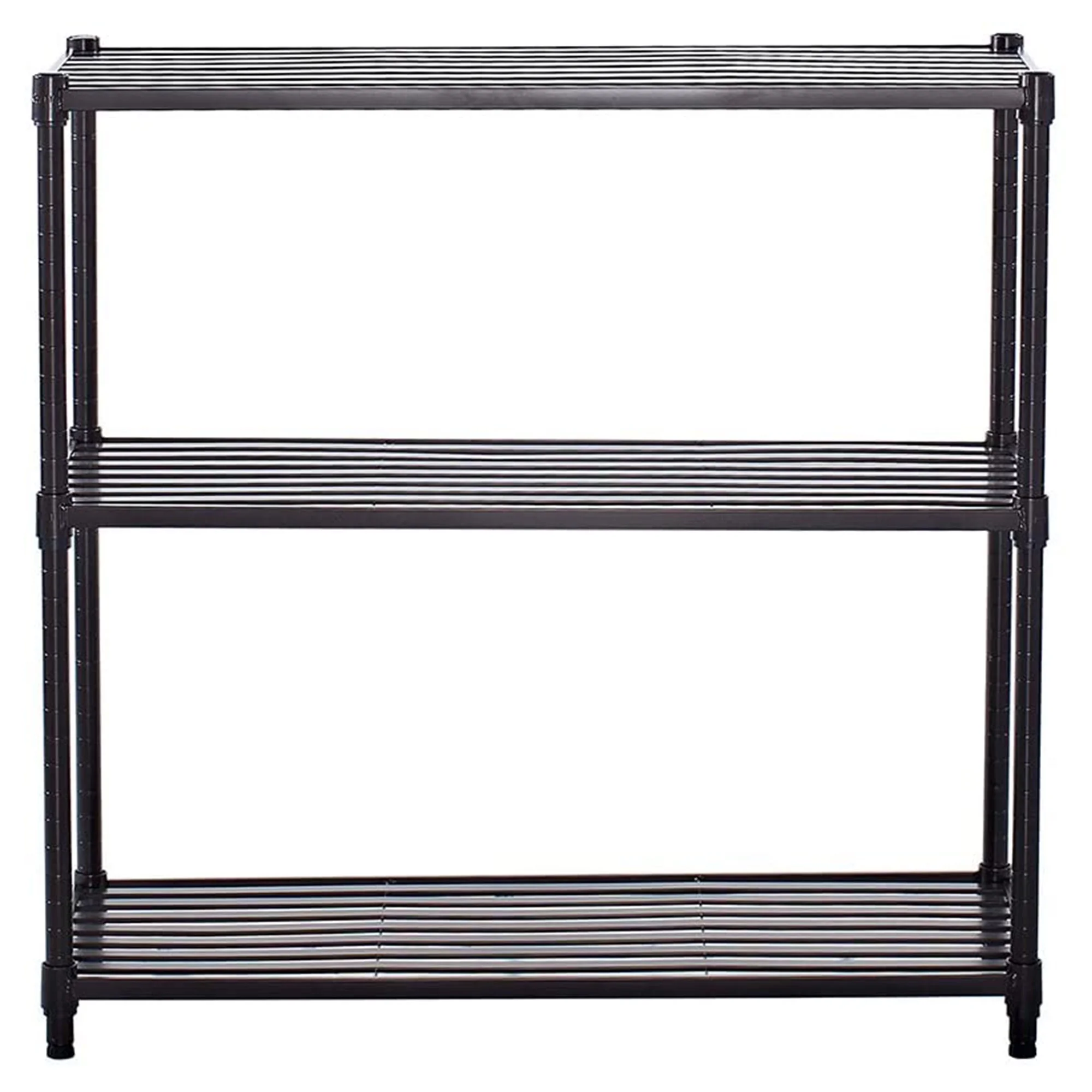 TRINITY EcoStorage 3 Tier Adjustable Flat Slat Wire Shelving, Dark Bronze
