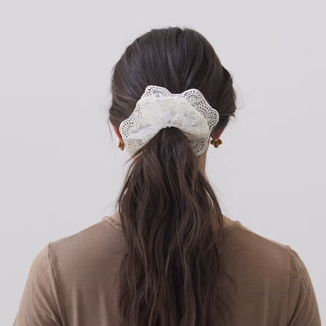 Lele Sadoughi  Lace Scrunchie