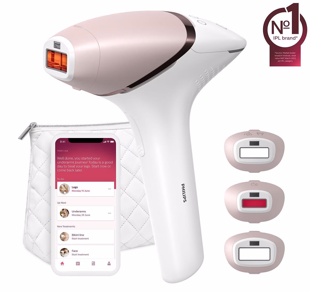 Lumea IPL 9000 BRI955/01 Haarentferner, kabellos, mit SmartSkin-Sensor