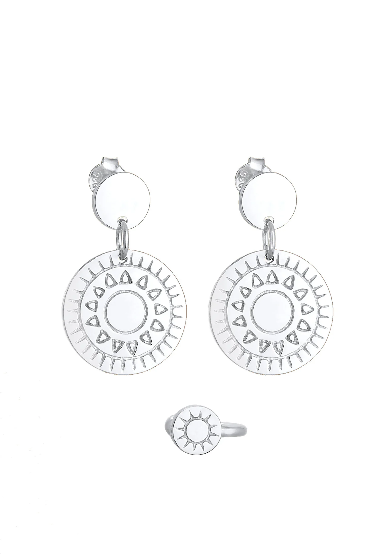 2er Set Ornament Ohrhänger Earcuff 925 Silber