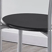 Alden Design 3pcs Modern Dining Set with Round Table and 2 Chairs, Multiple Colors