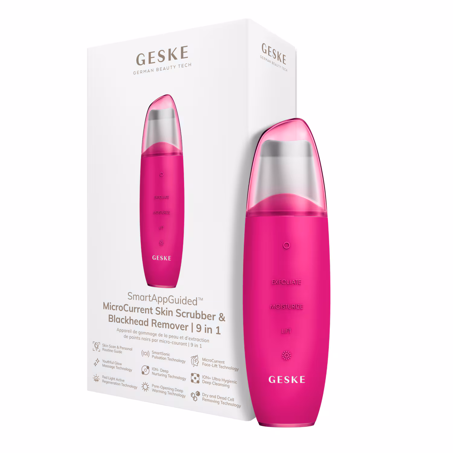 SmartAppGuided™ MicroCurrent Skin Scrubber & Blackhead Remover 9 in 1