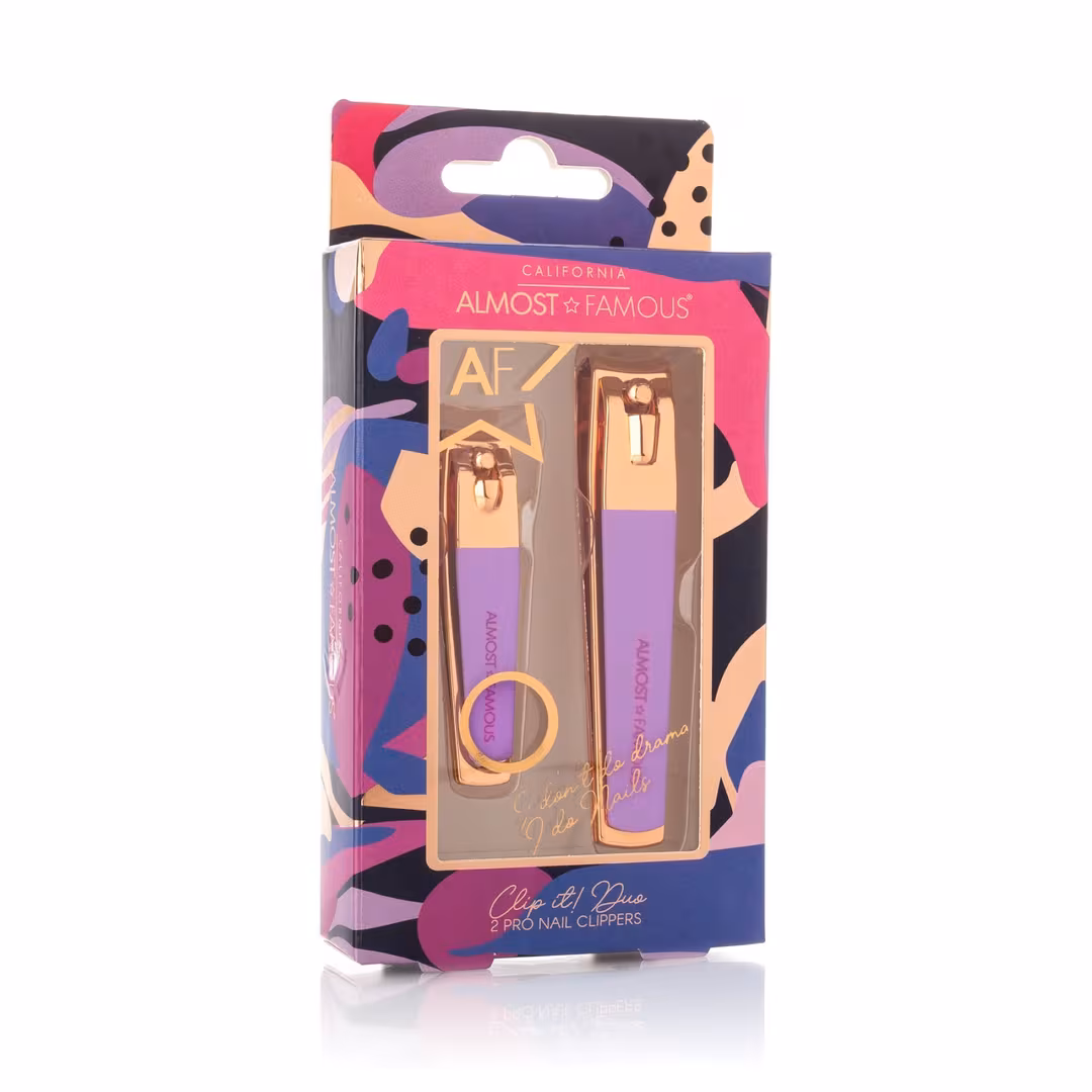 Almost Famous  Rose Gold 2-Piece Ergonomic Nail Clipper Set