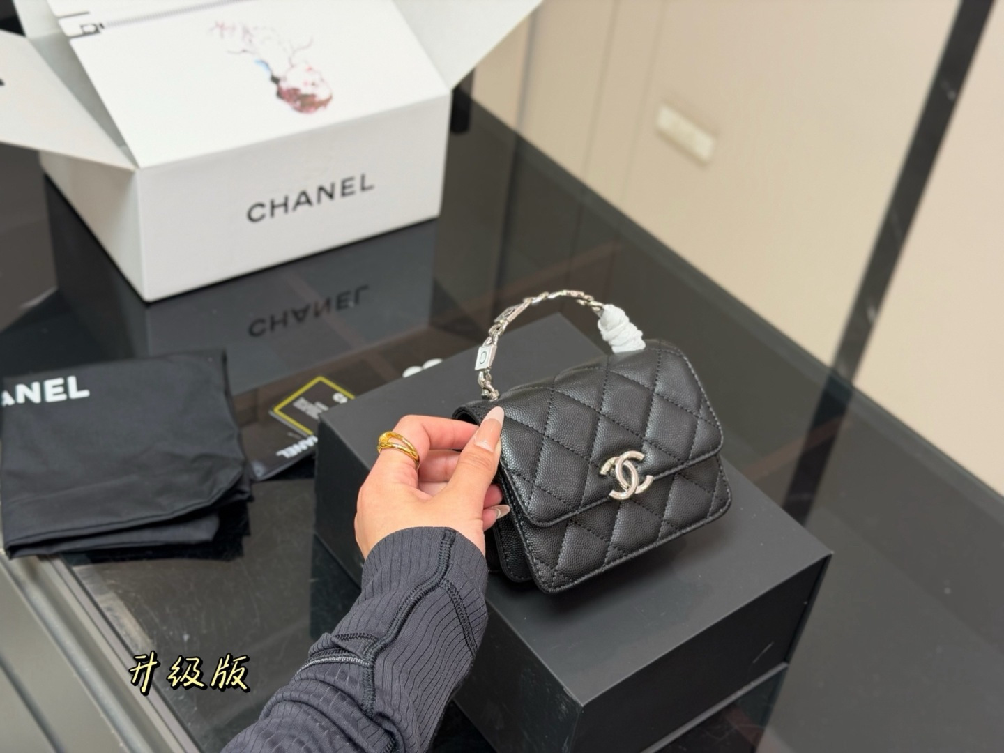 Chanel Enamel Handle Coin Purse