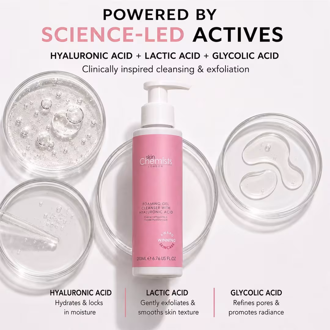 skinChemists  Anti-Aging Foaming Gel Cleanser with Hyaluronic Acid