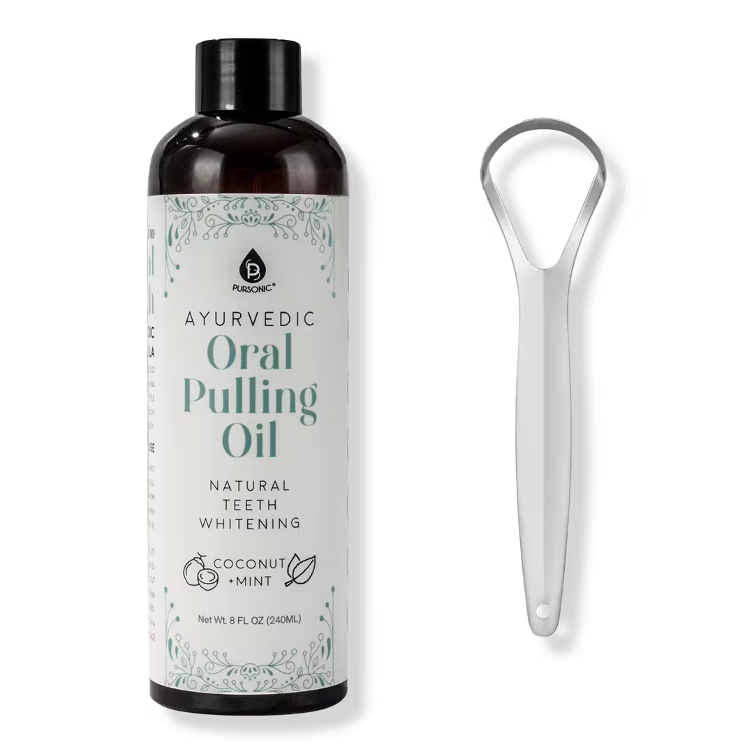 PURSONIC  Oral Pulling Oil with Tongue Scraper